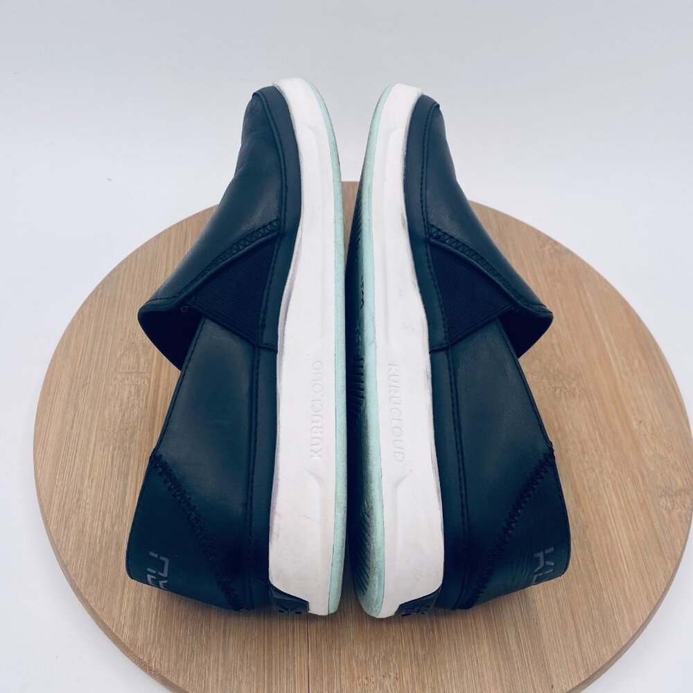KURU Black and White Slip-On Athletic Shoes - Picture 9 of 11